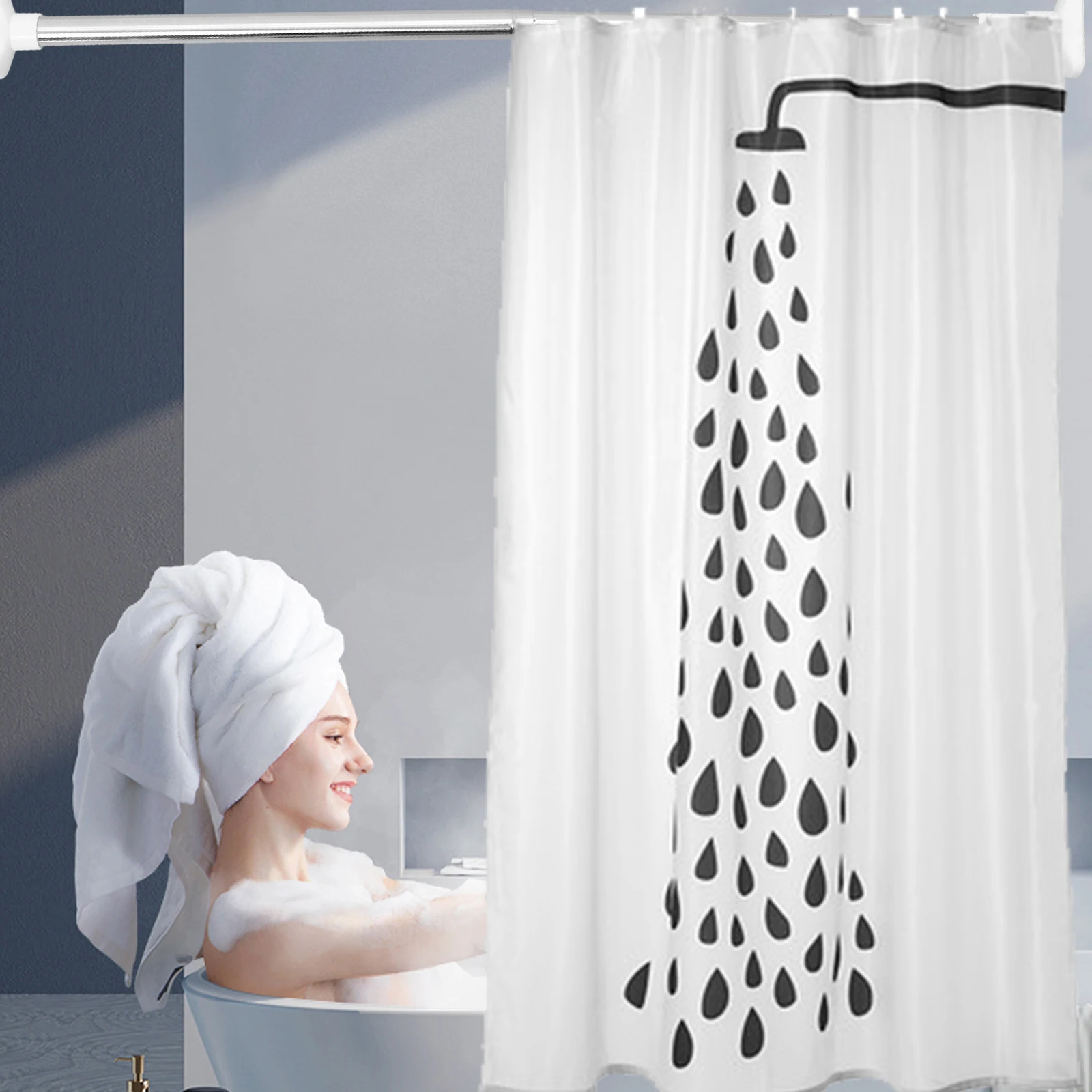 Stainless Steel Telescopic Tension Shower Curtain Rod Expandable Adjustable Clothes Drying Rod No Drilling Installation Heavy
Stainless Steel Telescopic Tension Shower Curtain Rod Expandable Adjustable Clothes Drying Rod No Drilling Installation Heavy