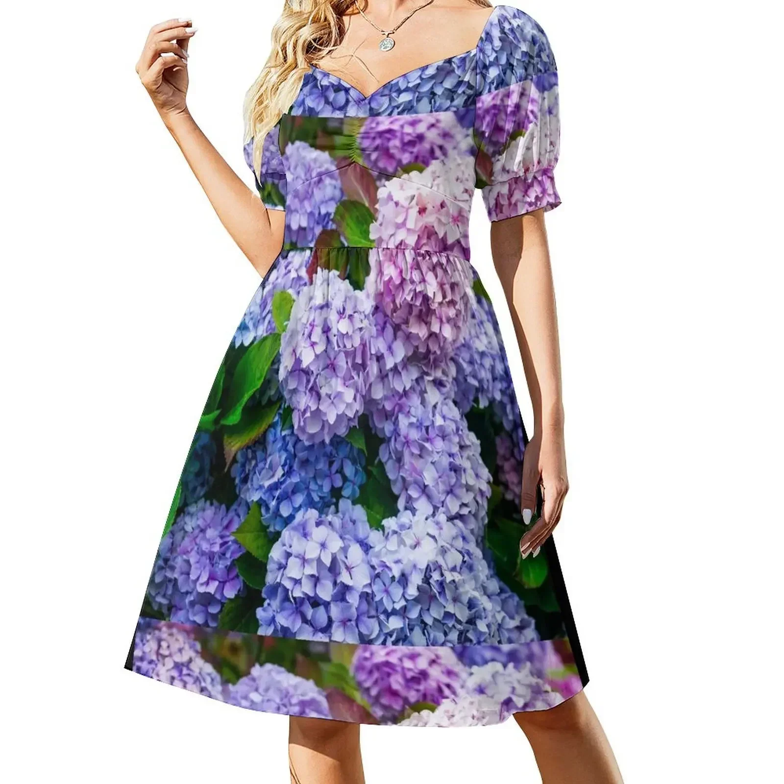 Purple Hydrangea Flowers Blooming Short-Sleeved Dress dress dresses beach dresses evening dress
Purple Hydrangea Flowers Blooming Short-Sleeved Dress dress dresses beach dresses evening dress