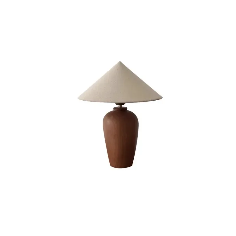 Retro walnut, white lampshade design for desk lamp
Retro walnut, white lampshade design for desk lamp