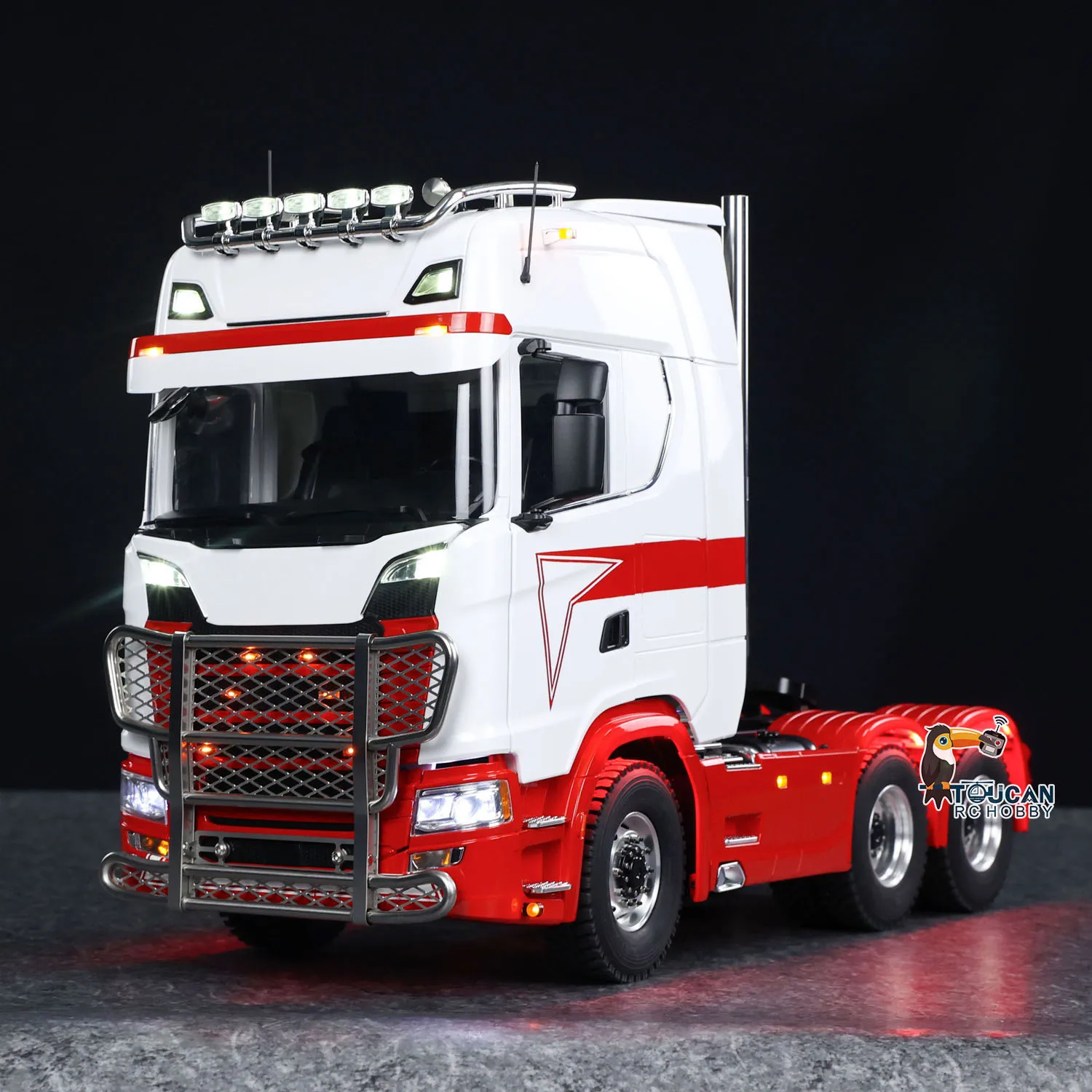 1/14 6x6 Metal Chassis 770S RC Tractor Truck Remote Control Truck ST8 Radio Sound Light 2 Speed Smoke TOUCAN DIY Finished Car
1/14 6x6 Metal Chassis 770S RC Tractor Truck Remote Control Truck ST8 Radio Sound Light 2 Speed Smoke TOUCAN DIY Finished Car