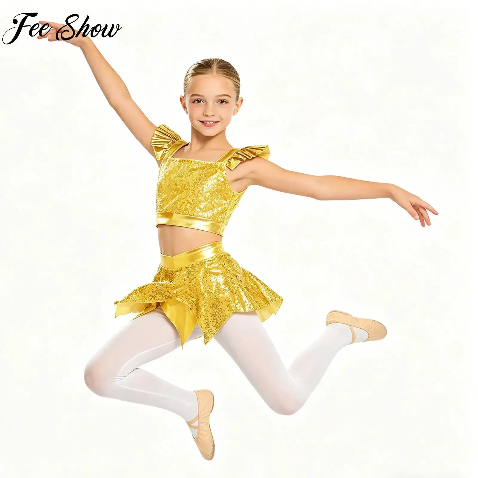 Kids Girls Sparkly Jazz Tango Latin Dance Performance Outfits Sleeveless Sequins Crop Top with Skirt Hip Hop Modern Dance Suit
Kids Girls Sparkly Jazz Tango Latin Dance Performance Outfits Sleeveless Sequins Crop Top with Skirt Hip Hop Modern Dance Suit