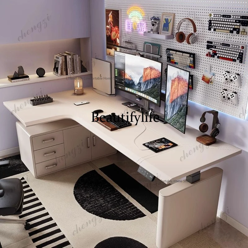 Nordic Creative Electric Lift Desk Modern Luxury Living Room Computer Desk Smart Height-Adjustable Office Furniture Pbtfans FYCD
Nordic Creative Electric Lift Desk Modern Luxury Living Room Computer Desk Smart Height-Adjustable Office Furniture Pbtfans FYCD
