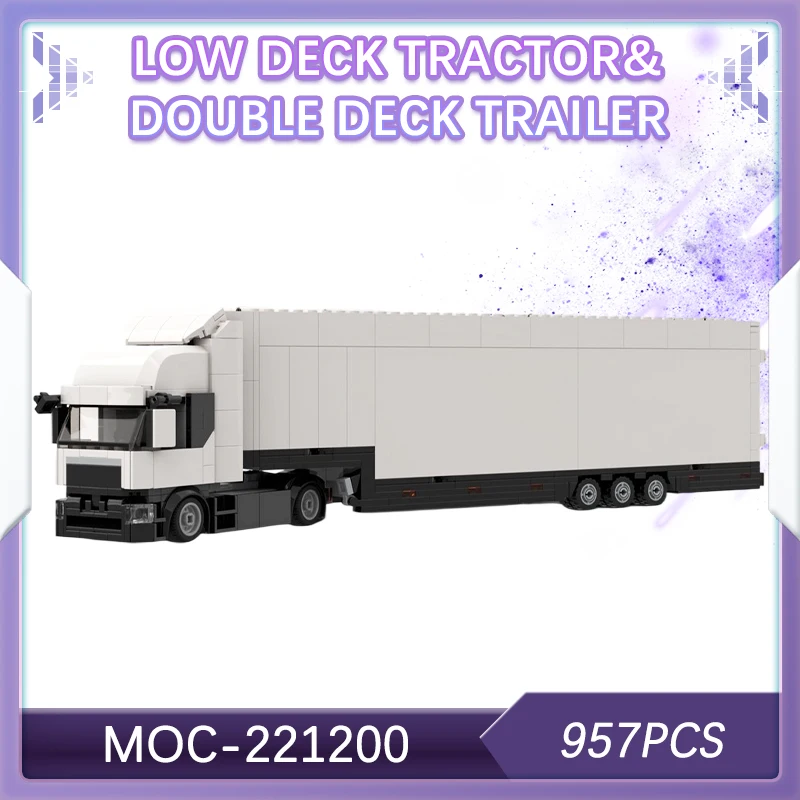 957 шт., городской инженерный низкодельный трактор и двухэтажный прицеп, строительный блок, модель, набор кирпичей, креативные праздничные подарки MOC-221200
957 шт., городской инженерный низкодельный трактор и двухэтажный прицеп, строительный блок, модель, набор кирпичей, креативные праздничные подарки MOC-221200