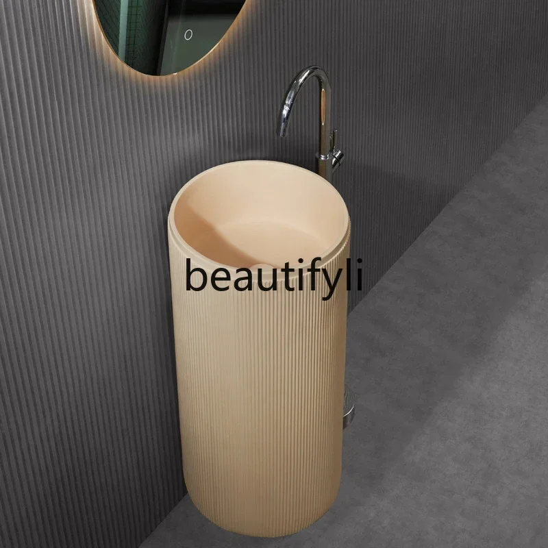 ss25 Nordic simple column basin integrated washbasin bathroom washbasin beige round basin
ss25 Nordic simple column basin integrated washbasin bathroom washbasin beige round basin
