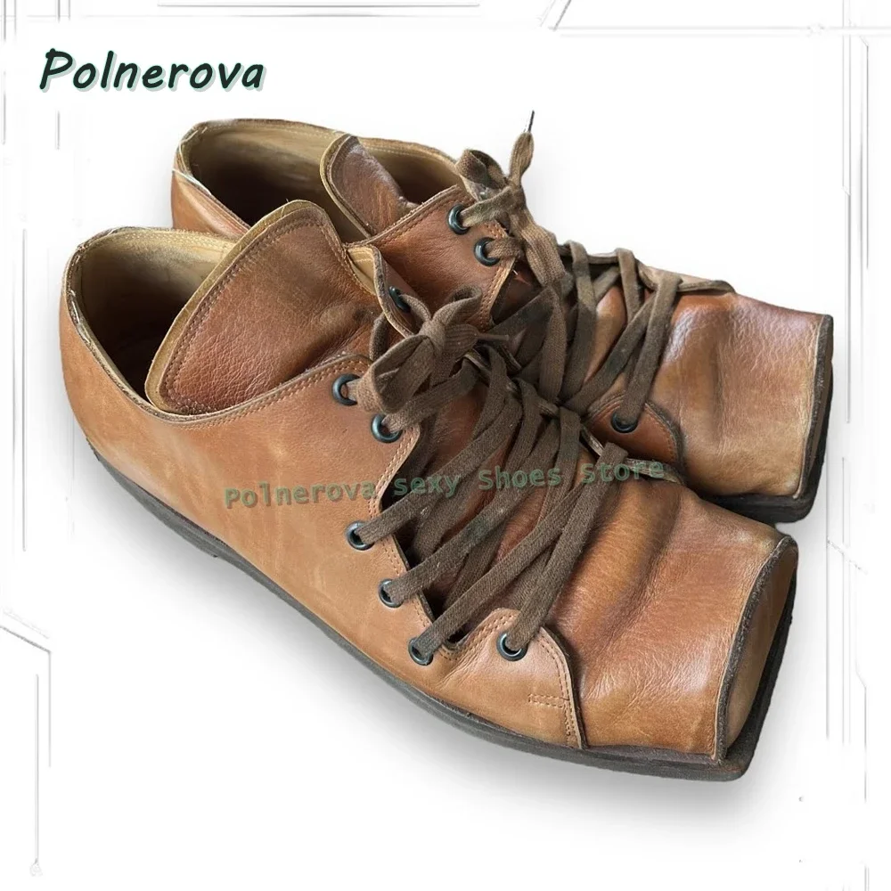 Brown Lace Up Retro Pumps 2026 Spring New Arrivals Square Toe Chunky Heels Patchwork Punk Leather Shoes Plus Size 35-50 Trend
Brown Lace Up Retro Pumps 2026 Spring New Arrivals Square Toe Chunky Heels Patchwork Punk Leather Shoes Plus Size 35-50 Trend