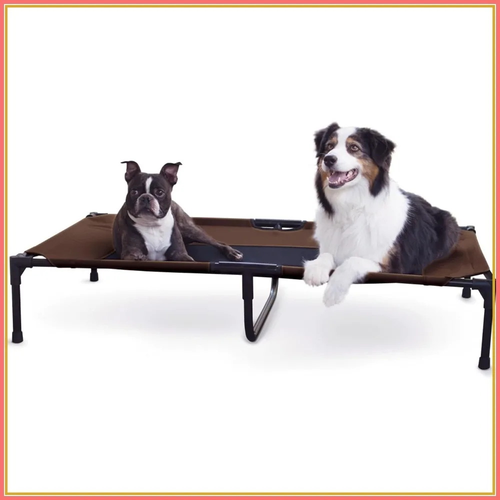 Elevated Dog Cot for Large Breeds, Breathable Mesh Outdoor Pet Bed, Collapsible Metal Frame, 50x32x9 inches, Chocolate
Elevated Dog Cot for Large Breeds, Breathable Mesh Outdoor Pet Bed, Collapsible Metal Frame, 50x32x9 inches, Chocolate