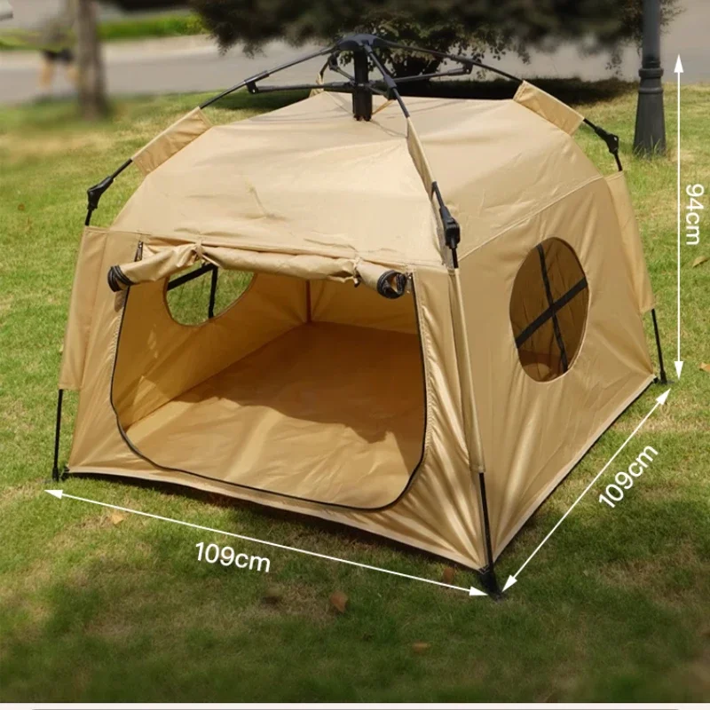 Pet camping tent camping damp-proof kennel automatic folding portable closed tent indoor warm and waterproof
Pet camping tent camping damp-proof kennel automatic folding portable closed tent indoor warm and waterproof