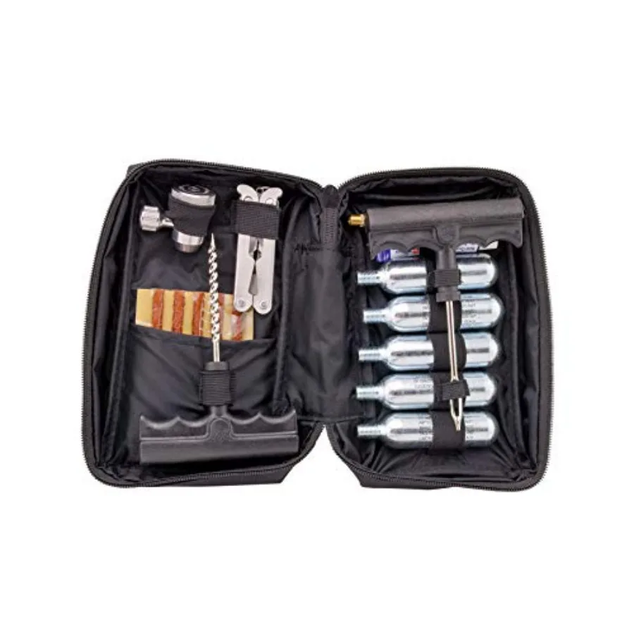CO2 Motorcycle ATV Flat Repair Kit Tubeless Tire Repair Kit for Off-Road Use Black Quick and Easy Inflation with High-Pressure
CO2 Motorcycle ATV Flat Repair Kit Tubeless Tire Repair Kit for Off-Road Use Black Quick and Easy Inflation with High-Pressure