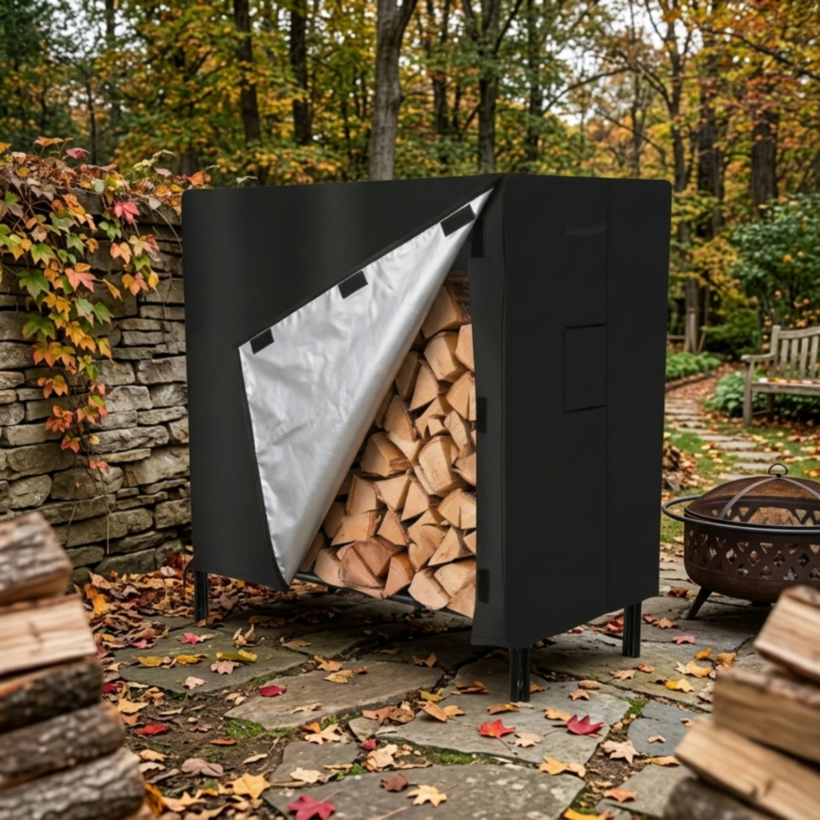 Firewood Rack Cover Waterproof Wood Rack Cover Wood Tarp Rectangular Safeguarding for Patio, Garden
Firewood Rack Cover Waterproof Wood Rack Cover Wood Tarp Rectangular Safeguarding for Patio, Garden