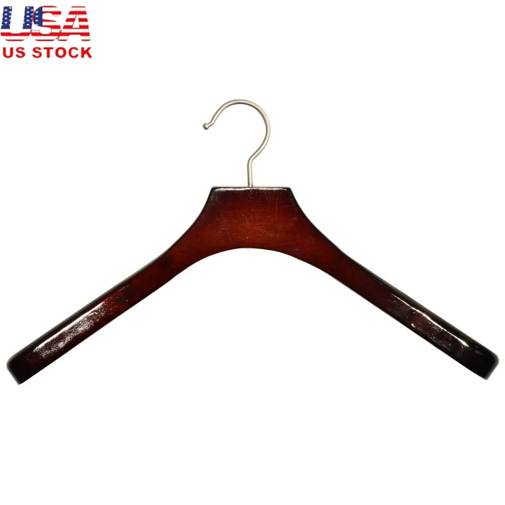 Deluxe Wooden Coat Hangers Set of 6 Cherry Finish with Brushed Chrome Swivel Hook Heavy Duty Large Suit Hangers
Deluxe Wooden Coat Hangers Set of 6 Cherry Finish with Brushed Chrome Swivel Hook Heavy Duty Large Suit Hangers