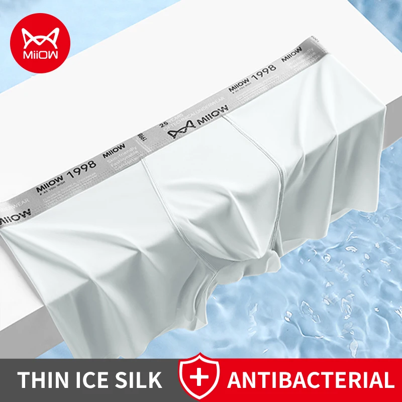 MiiOW 3Pcs Ice Silk Men Underwear Boxers Breathable Ultra-thin Mens Underpants Antibacterial Mens Panties Man Boxershorts Briefs
MiiOW 3Pcs Ice Silk Men Underwear Boxers Breathable Ultra-thin Mens Underpants Antibacterial Mens Panties Man Boxershorts Briefs