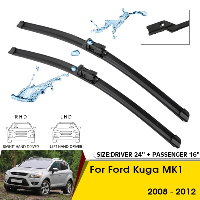 Car Wiper Blades For Ford Kuga MK1 2008-2012 Windshield Windscreen Front Window Blades 24"+16" Car Accessories
Car Wiper Blades For Ford Kuga MK1 2008-2012 Windshield Windscreen Front Window Blades 24"+16" Car Accessories