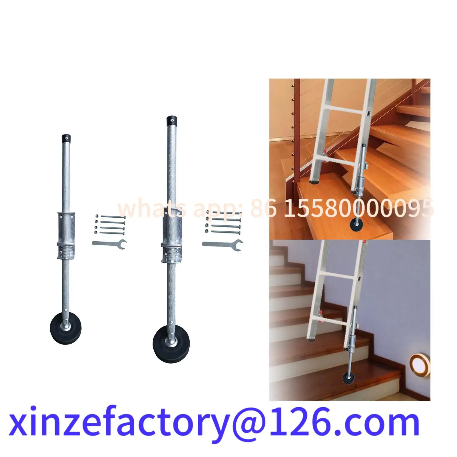 Customizable Extension Ladder Stabilizer Legs Feet Leveler with Rubber Feet for Working on Stairs Step
Customizable Extension Ladder Stabilizer Legs Feet Leveler with Rubber Feet for Working on Stairs Step