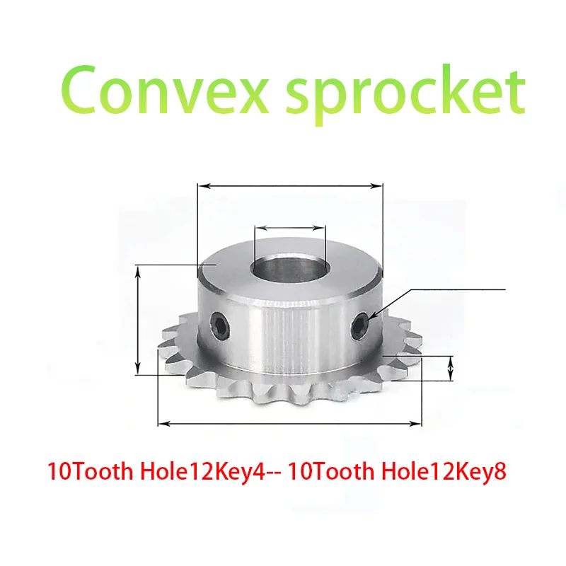 1Pc 45 Steel 10A 10Tooth Convex Step Sprocket Bore 12-25mm and Keyway Hole 4-8mmTop Thread M5
1Pc 45 Steel 10A 10Tooth Convex Step Sprocket Bore 12-25mm and Keyway Hole 4-8mmTop Thread M5