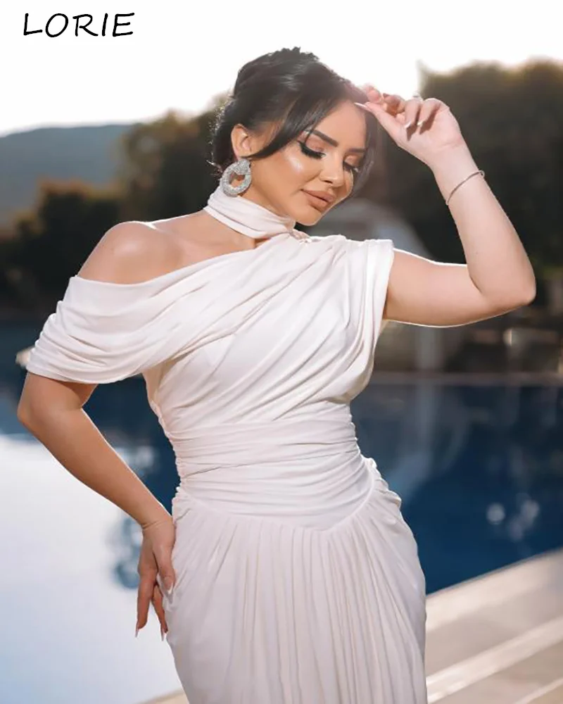 LORIE Off Shoulder Crepe Mermaid Wedding Dress Ruched Bobycon Pleats Bride Gown Illsion Customized Corset Cheap Bride Party Gown
LORIE Off Shoulder Crepe Mermaid Wedding Dress Ruched Bobycon Pleats Bride Gown Illsion Customized Corset Cheap Bride Party Gown