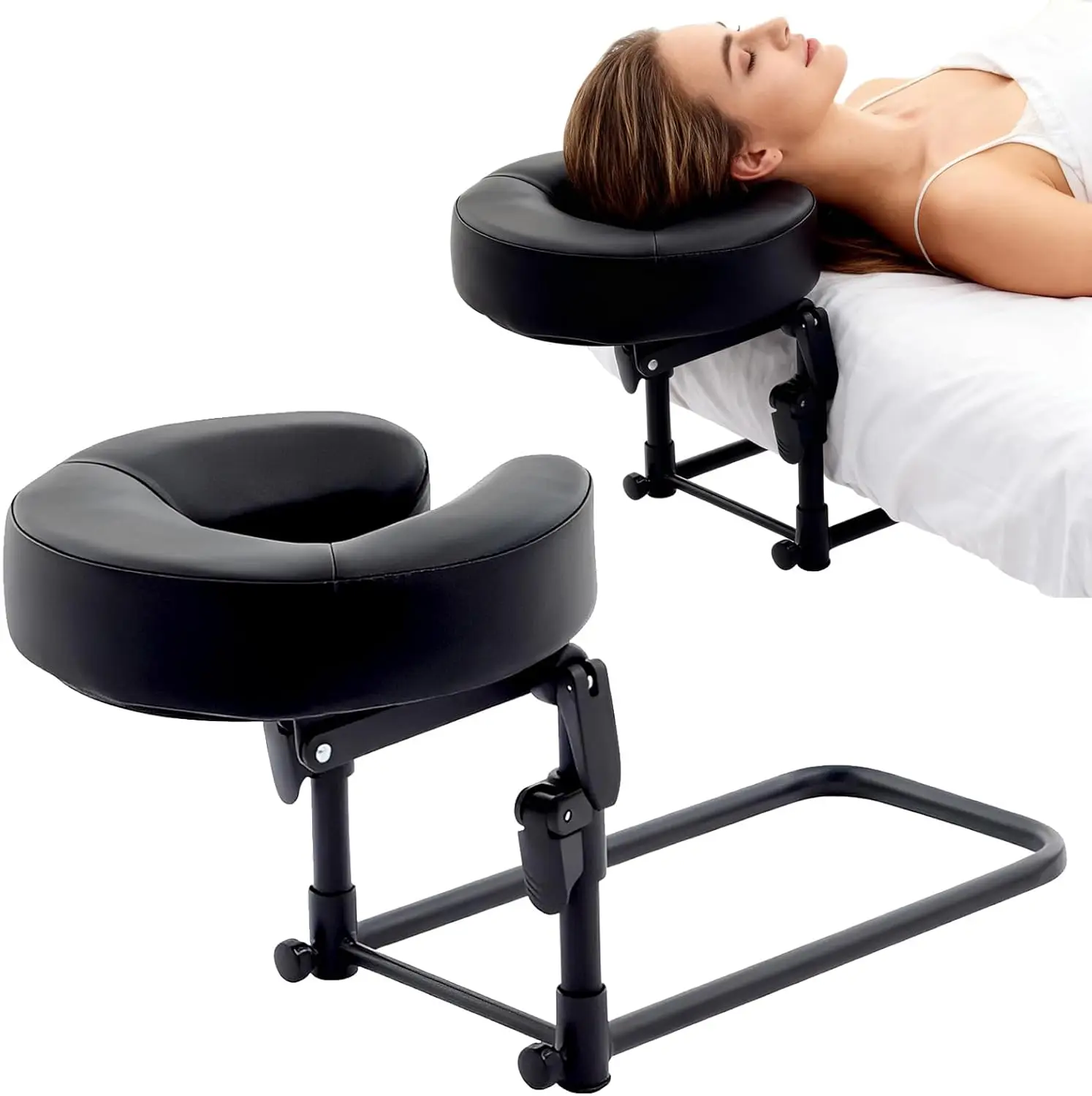 Massage Headrest for Bed, Head Cradle Home Mattress Top Massage Table, Adjustable Face Down Pillow for Salon SPA Massage Bed
Massage Headrest for Bed, Head Cradle Home Mattress Top Massage Table, Adjustable Face Down Pillow for Salon SPA Massage Bed