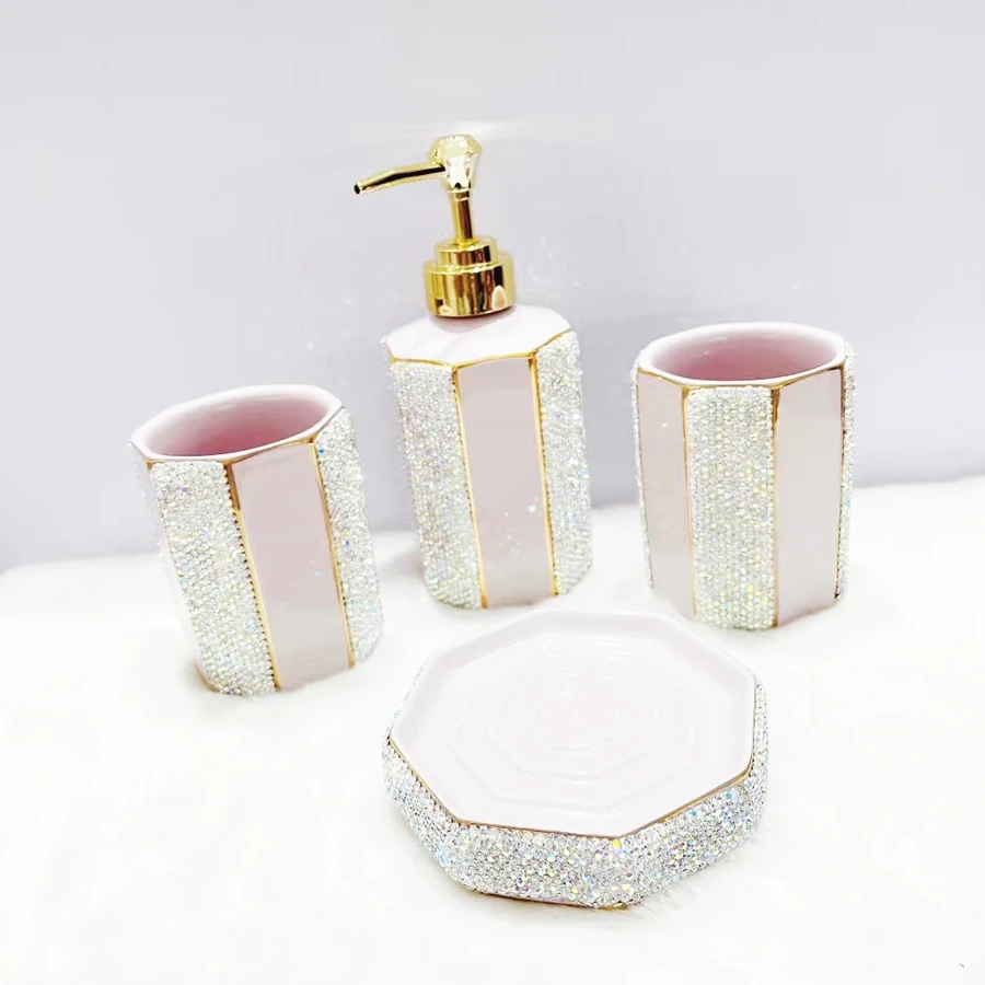 Rhinestones Wash Cup Storage Box for Women Toothpaste Tooth Brush Portable Home Travel Organizer Bathroom Tools Gifts 4 Pcs
Rhinestones Wash Cup Storage Box for Women Toothpaste Tooth Brush Portable Home Travel Organizer Bathroom Tools Gifts 4 Pcs