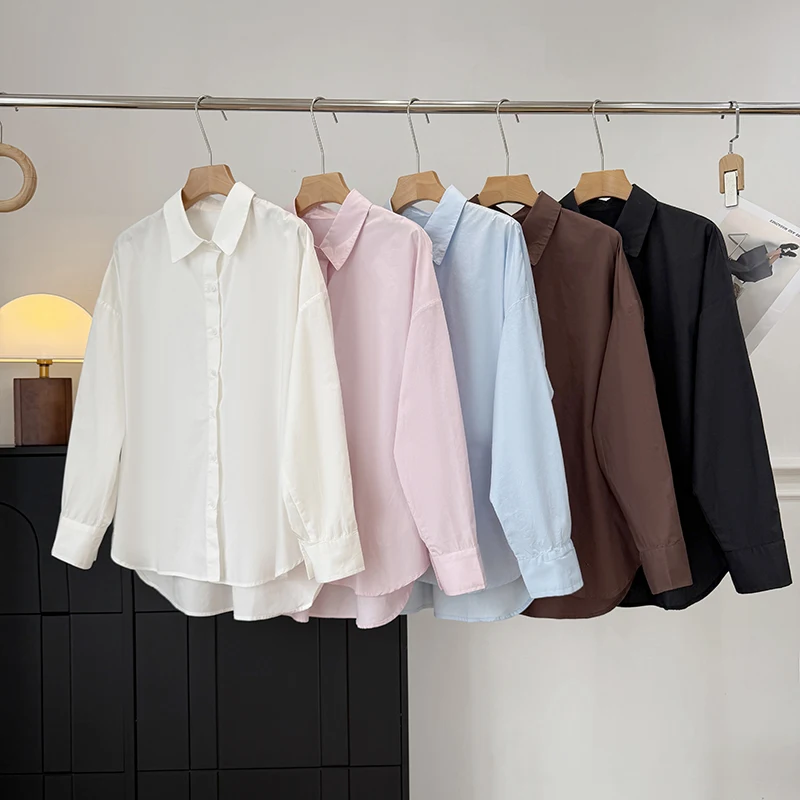 Женская хлопковая рубашка свободного кроя с длинным рукавом, весенняя модная модель с эффектом похудения, простой стиль, из льняной ткани, плоское плетение
Женская хлопковая рубашка свободного кроя с длинным рукавом, весенняя модная модель с эффектом похудения, простой стиль, из льняной ткани, плоское плетение