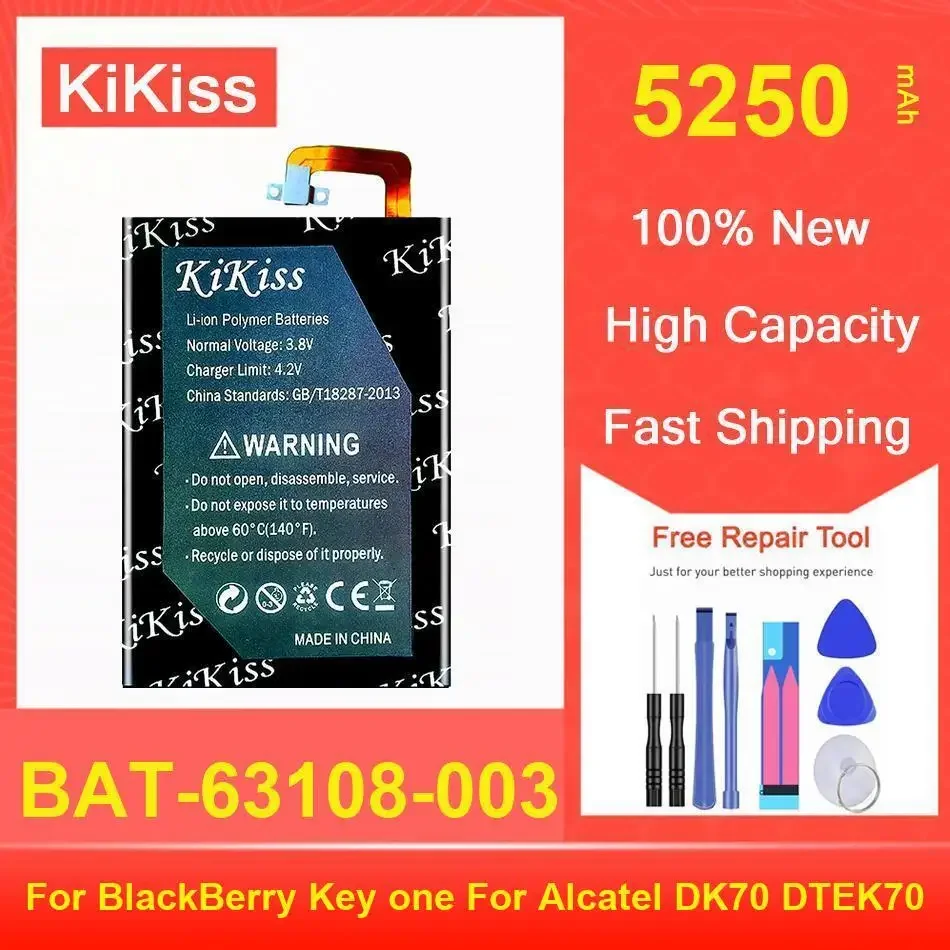Аккумулятор Kikiss 5250 мАч BAT-63108-003 для Blackberry Key One Alcatel DK70 DTEK70
Аккумулятор Kikiss 5250 мАч BAT-63108-003 для Blackberry Key One Alcatel DK70 DTEK70