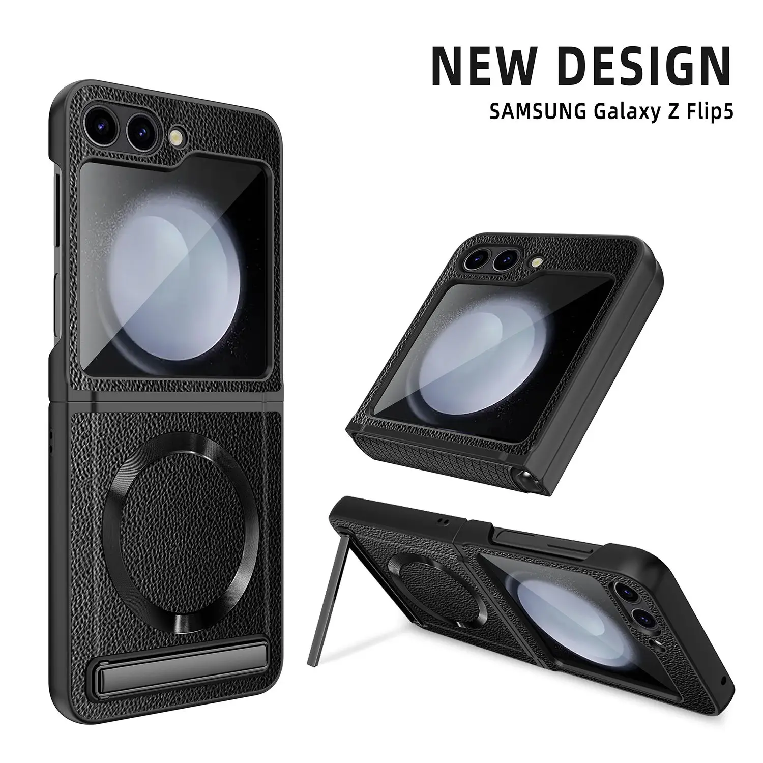 For Samsung Galaxy Z Flip 5 Leather Case with Invisible Bracket Magnetic Wireless Charging Folding Hinge Protection Cover
For Samsung Galaxy Z Flip 5 Leather Case with Invisible Bracket Magnetic Wireless Charging Folding Hinge Protection Cover