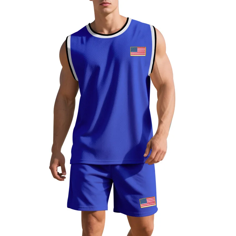 Men's Sports Shorts Set 2025 Summer Basketball Jersey Patriotic Embroidery Sleeveless Top Moisture Wicking Loose Fit Street Gym
Men's Sports Shorts Set 2025 Summer Basketball Jersey Patriotic Embroidery Sleeveless Top Moisture Wicking Loose Fit Street Gym
