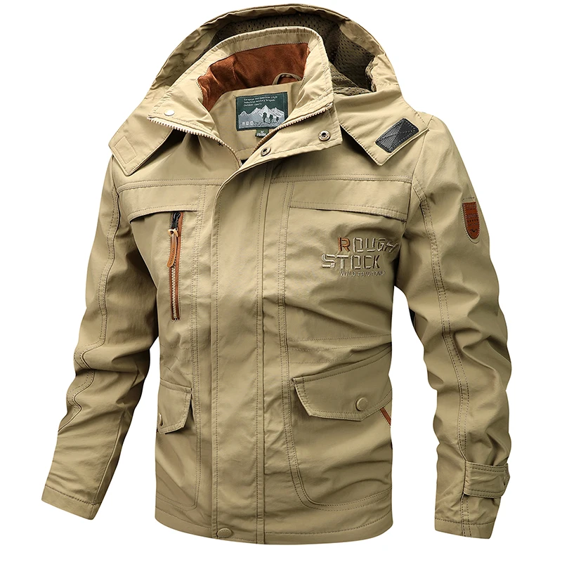 High Quality New Men's Casual Jackets Men Windprood Waterproof Outdoor Sport Coats Male Solid Zipper Hooded Jackets Multi-pocket
High Quality New Men's Casual Jackets Men Windprood Waterproof Outdoor Sport Coats Male Solid Zipper Hooded Jackets Multi-pocket