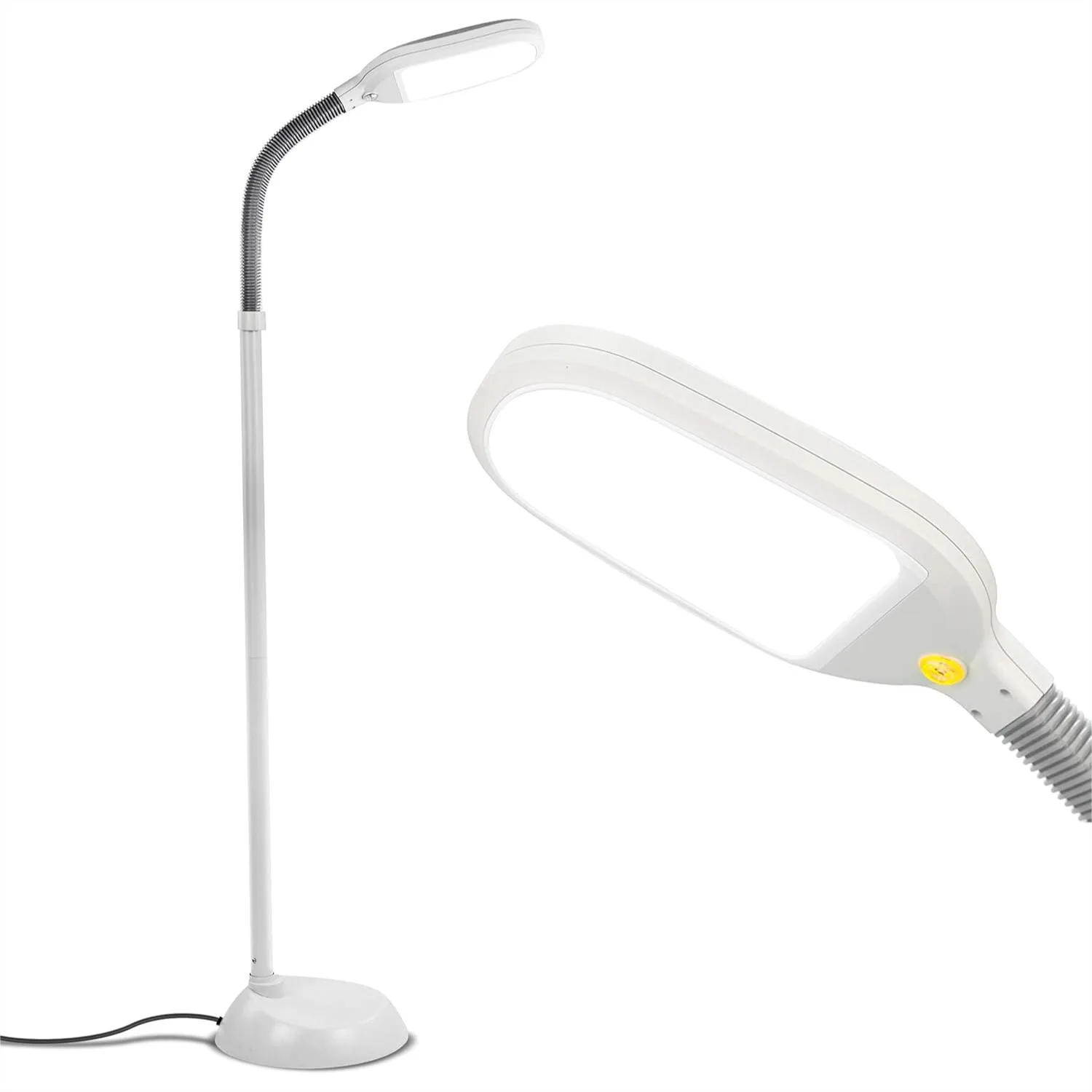 LED Floor Reading Lamp with Adjustable Gooseneck, 850-950 Lumens Natural Daylight for Crafts, Lash Extensions, Living Room
LED Floor Reading Lamp with Adjustable Gooseneck, 850-950 Lumens Natural Daylight for Crafts, Lash Extensions, Living Room