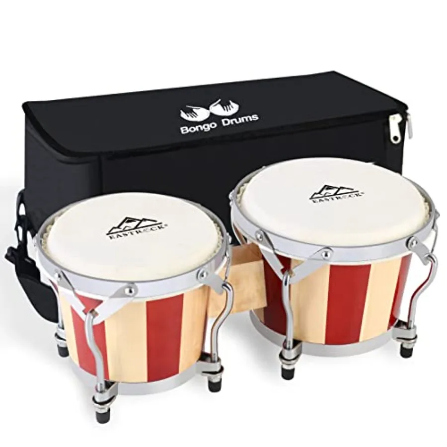 EastRock Bongo Drum 7 and 8 Set for Adults Beginners Professionals Tunable Wood Bongos and Metal Drum Percussion Instruments wi
EastRock Bongo Drum 7 and 8 Set for Adults Beginners Professionals Tunable Wood Bongos and Metal Drum Percussion Instruments wi