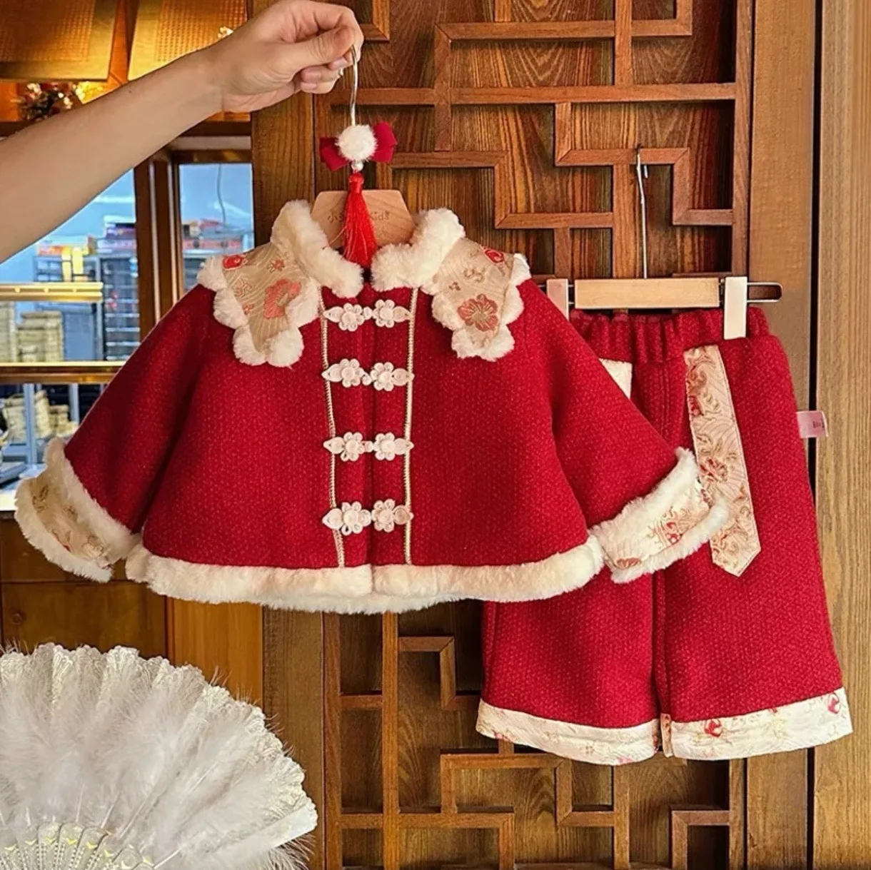 Super Cute!Children's Clothing Girls' New Year Suit Pants Chinese Stytle
Super Cute!Children's Clothing Girls' New Year Suit Pants Chinese Stytle