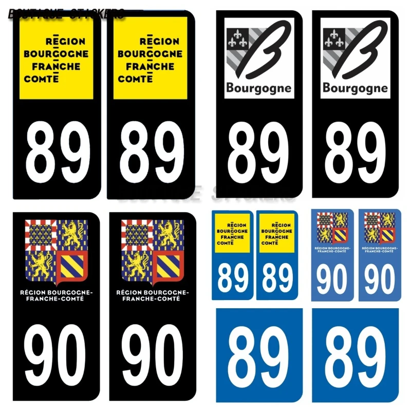 2Pcs Autocollant plaque d'immatriculation française noir bleu DEP 89 Région Bourgogne ARTEMENT-LOGO 90 Territoire Belfort 2PVC
2Pcs Autocollant plaque d'immatriculation française noir bleu DEP 89 Région Bourgogne ARTEMENT-LOGO 90 Territoire Belfort 2PVC