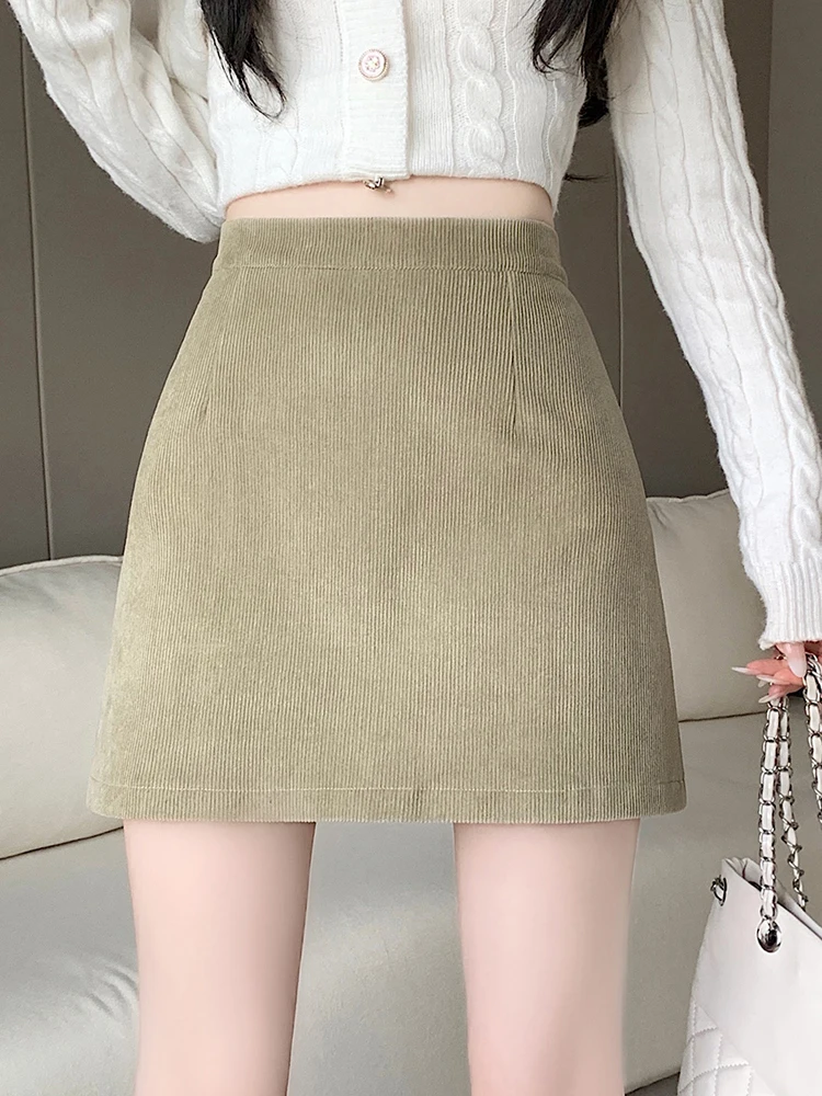 2025 Casual Mini Corduroy Skirt Woman Vintage A-line High Waist Winter Skirts With Shorts Bodycon Khaki Black Short Skirt Women
2025 Casual Mini Corduroy Skirt Woman Vintage A-line High Waist Winter Skirts With Shorts Bodycon Khaki Black Short Skirt Women