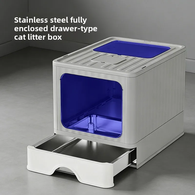 Foldable Enclosed Large Stainless Steel Cat Litter Box Drawer Style Odor Control Oversized Spill Proof Cat Toilet Cat Toilet
Foldable Enclosed Large Stainless Steel Cat Litter Box Drawer Style Odor Control Oversized Spill Proof Cat Toilet Cat Toilet