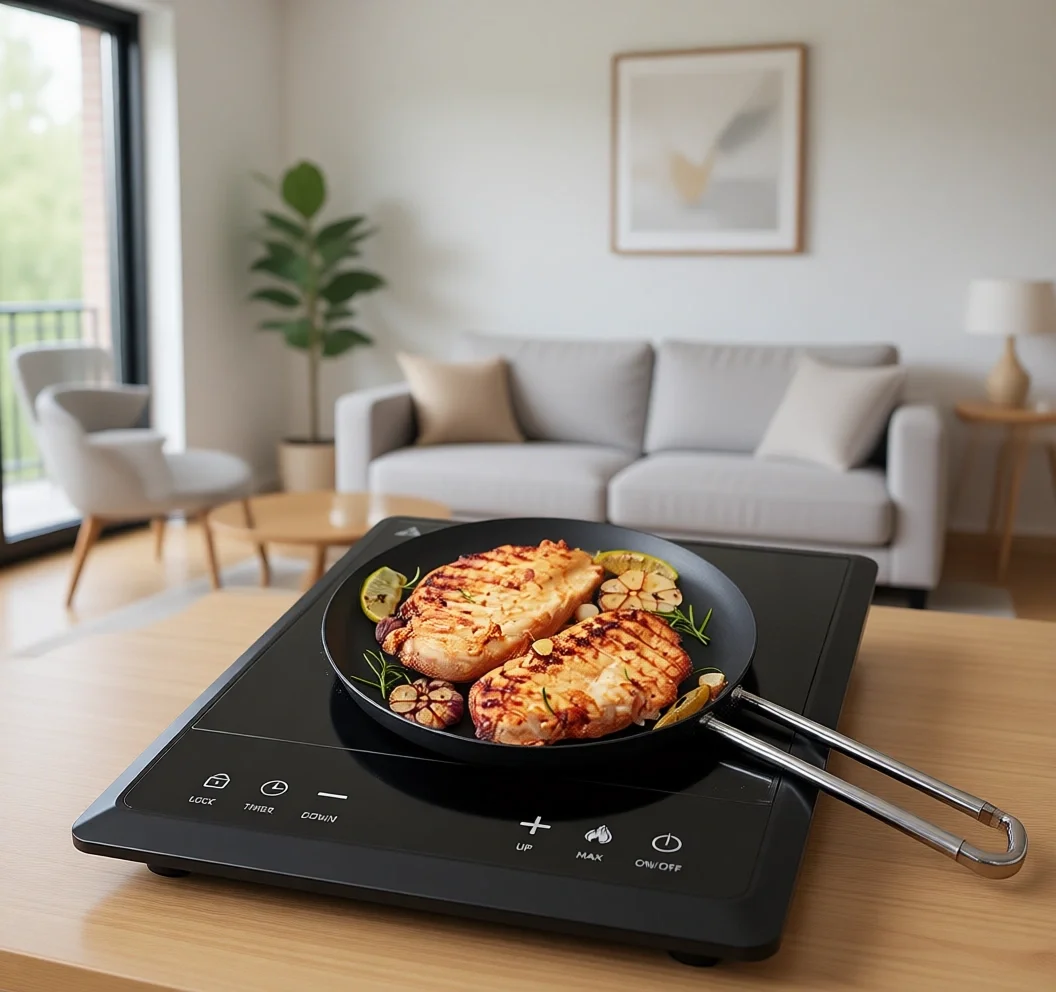 1700W Portable Induction Cooktop with 10 Heat Levels 3 Hour Timer Touch Control Child Safety Lock
1700W Portable Induction Cooktop with 10 Heat Levels 3 Hour Timer Touch Control Child Safety Lock