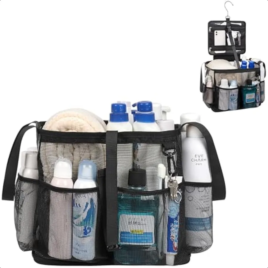 Shower Caddy Portable for College Dorm Room Hanging Mesh Shower Bag for with 4 Side Pockets Quick Dry and Large Capacity Bath T
Shower Caddy Portable for College Dorm Room Hanging Mesh Shower Bag for with 4 Side Pockets Quick Dry and Large Capacity Bath T