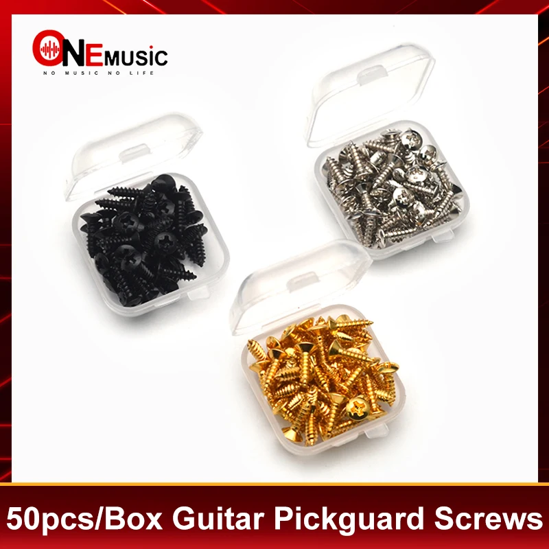 50Pcs/Box Electric Guitar Pickguard Plate Mount Screw Size 3x12mm with Storage Box Luthier Tool Black/Gold/Chrome 3 Boxes
50Pcs/Box Electric Guitar Pickguard Plate Mount Screw Size 3x12mm with Storage Box Luthier Tool Black/Gold/Chrome 3 Boxes