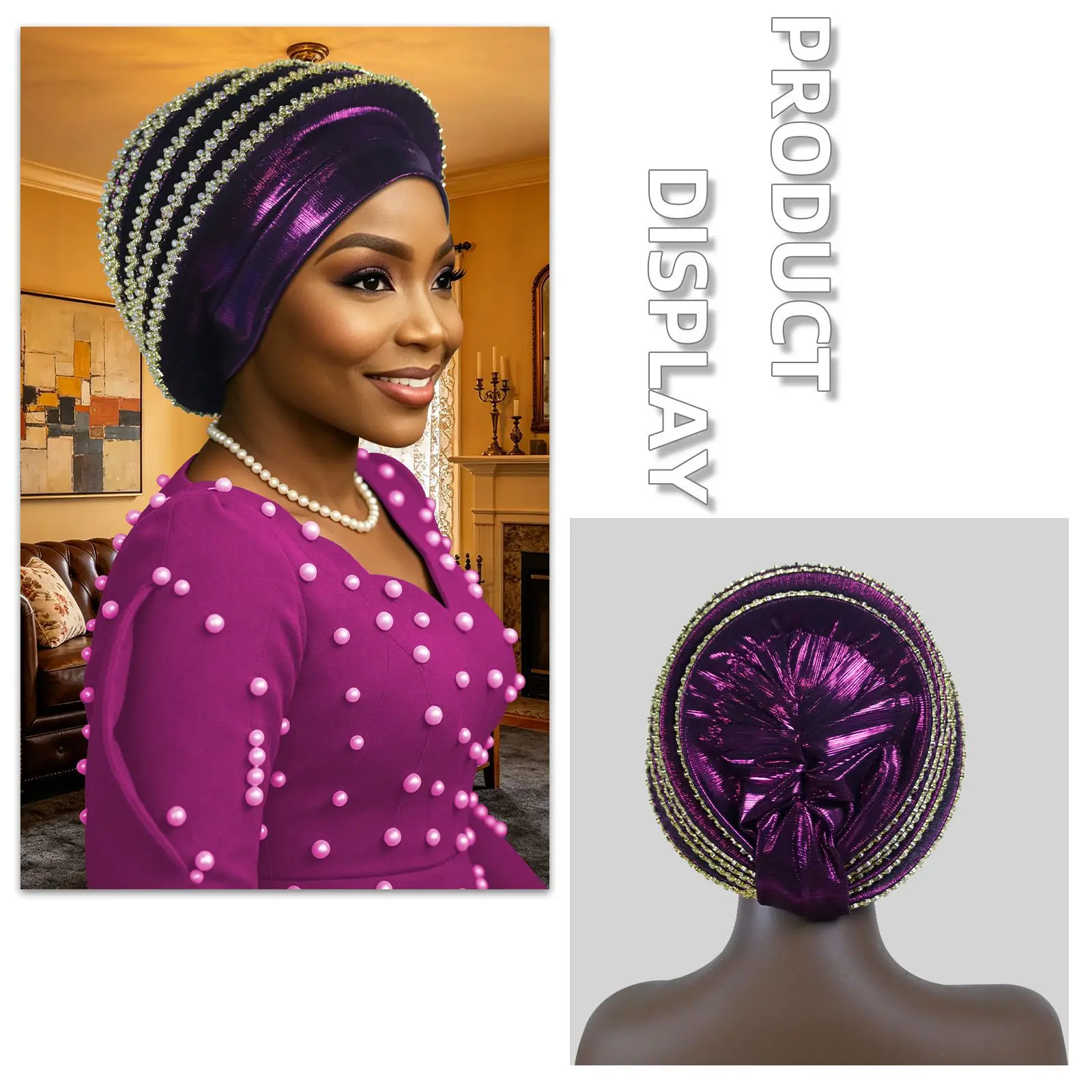 Diamonds Beads Turban Cap for Women African Auto Gele Headtie Nigeria Wedding Geles Muslim Hijab Bonnet Head Wrap Headscarf Cap
Diamonds Beads Turban Cap for Women African Auto Gele Headtie Nigeria Wedding Geles Muslim Hijab Bonnet Head Wrap Headscarf Cap