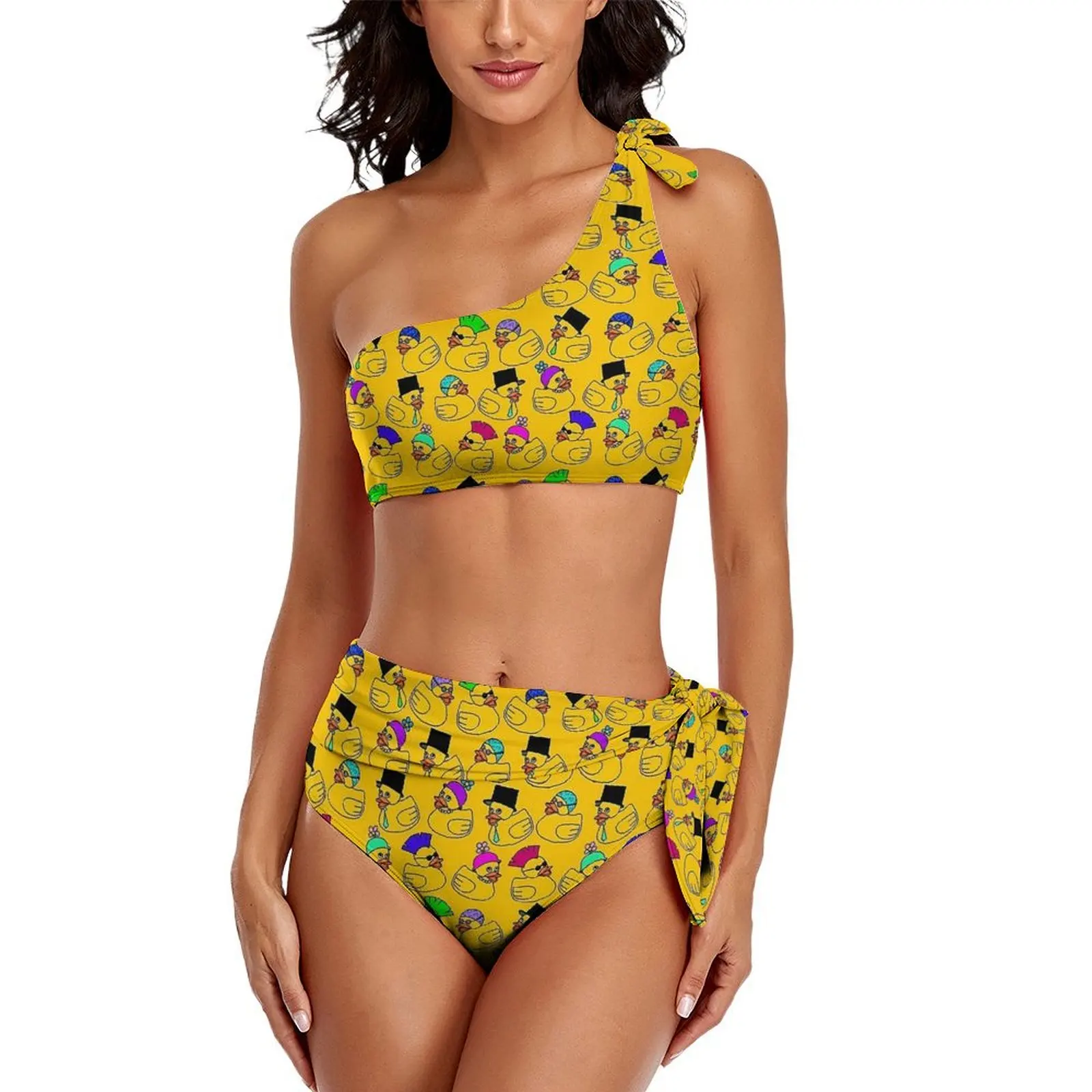 Funny Rubber Ducks Print Bikini Swimsuit Sexy High Waist Bikinis Set Women Cute Swimwear Swimsuits
Funny Rubber Ducks Print Bikini Swimsuit Sexy High Waist Bikinis Set Women Cute Swimwear Swimsuits