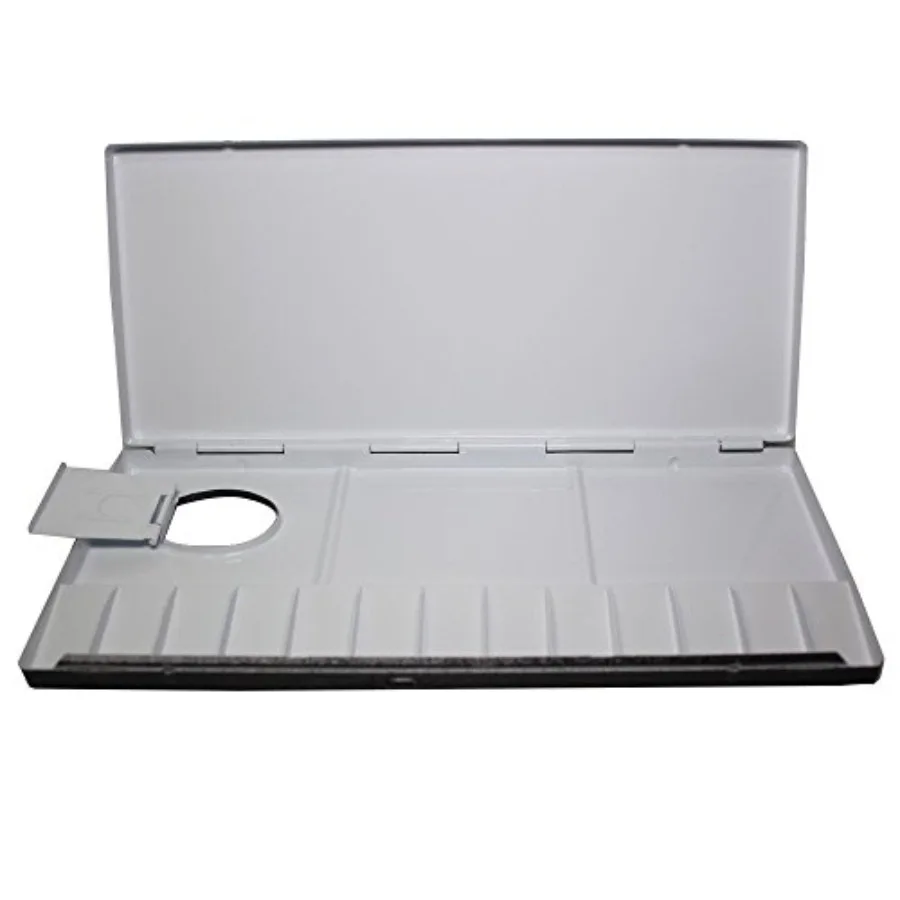 Aluminum Art Palette, 13 Wells, 9.8 x 4.3 inches, Black/White, No 413 - 1 Pcs
Aluminum Art Palette, 13 Wells, 9.8 x 4.3 inches, Black/White, No 413 - 1 Pcs