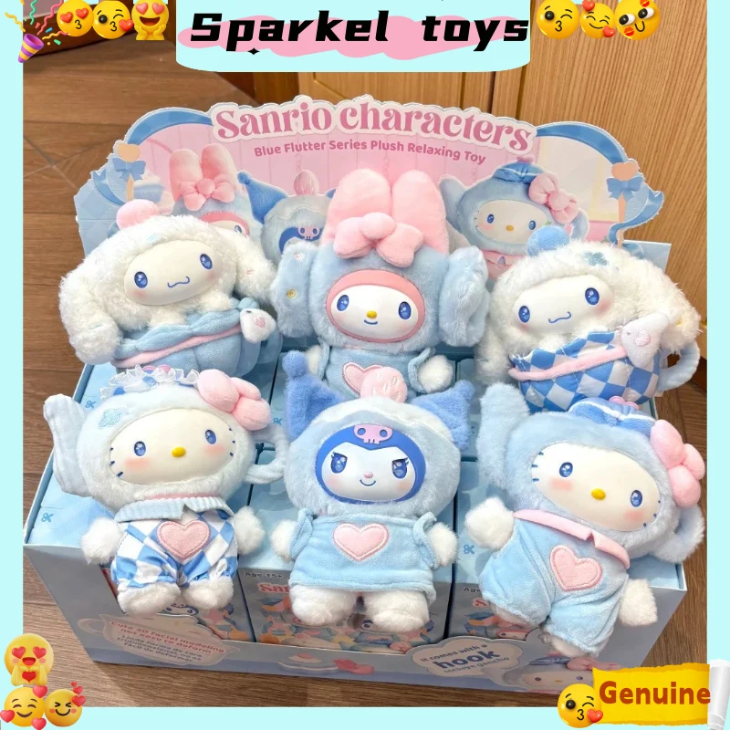 Новая оригинальная серия Sanrio персонажей Blue Flutter, плюшевая расслабляющая игрушка Kawaii Kt Kuromi, подвеска Mystery Box, брелок, модные куклы
Новая оригинальная серия Sanrio персонажей Blue Flutter, плюшевая расслабляющая игрушка Kawaii Kt Kuromi, подвеска Mystery Box, брелок, модные куклы