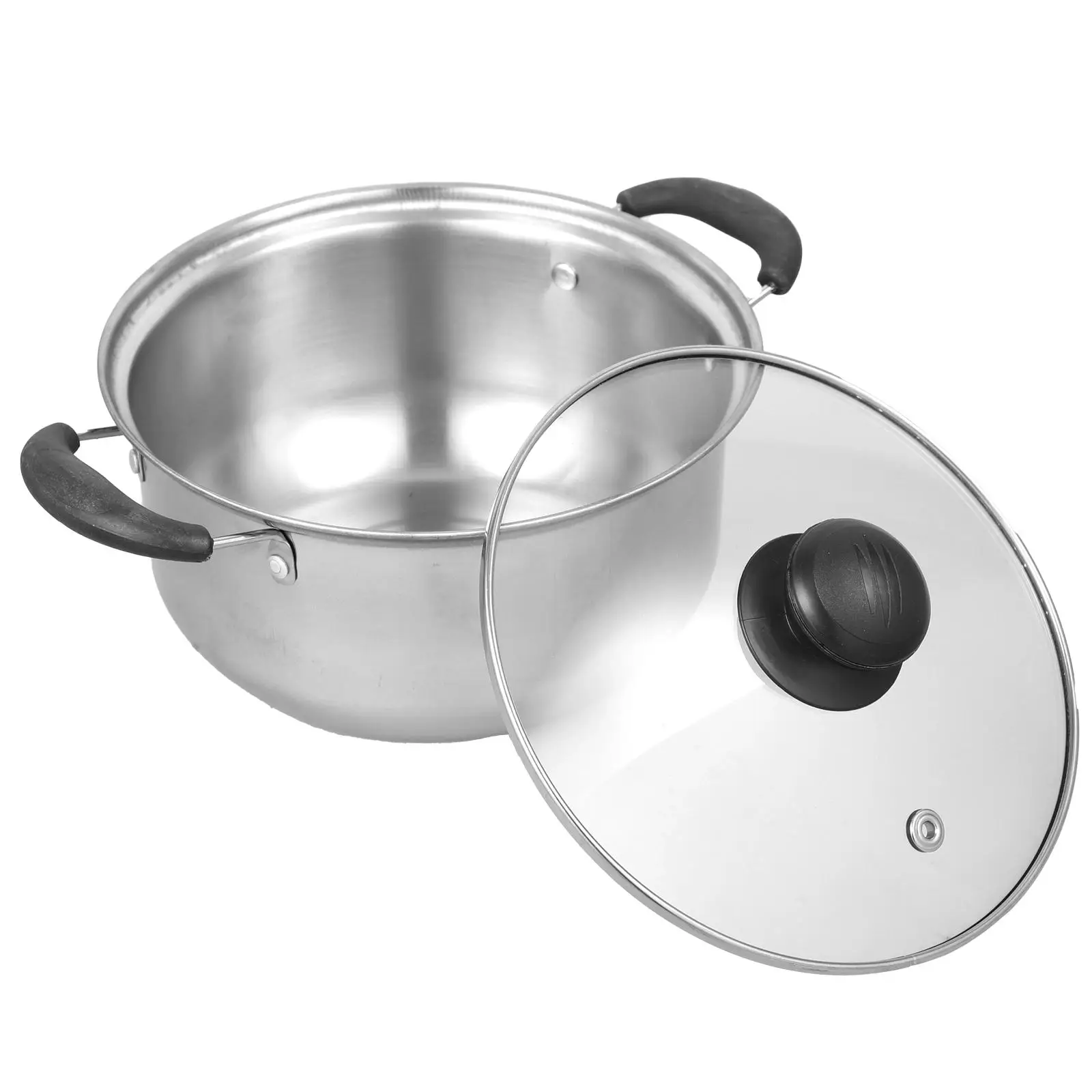 Stainless Steel Milk 18cm Double Ear Soup Pan Glass Lid Arc Shape Easy All Stoves Kitchen Cooking Tool
Stainless Steel Milk 18cm Double Ear Soup Pan Glass Lid Arc Shape Easy All Stoves Kitchen Cooking Tool