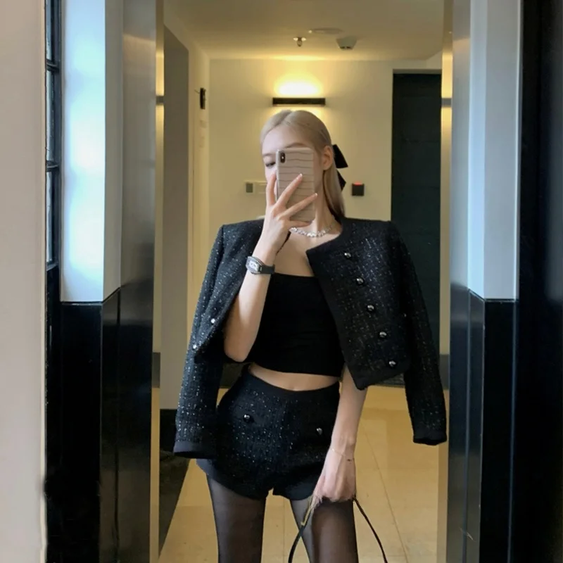 Ele Ladylike твидовый комплект, повседневный женский костюм из двух предметов, брюки, наряд, нежный ветер, осень-зима, Новое поступление
Ele Ladylike твидовый комплект, повседневный женский костюм из двух предметов, брюки, наряд, нежный ветер, осень-зима, Новое поступление