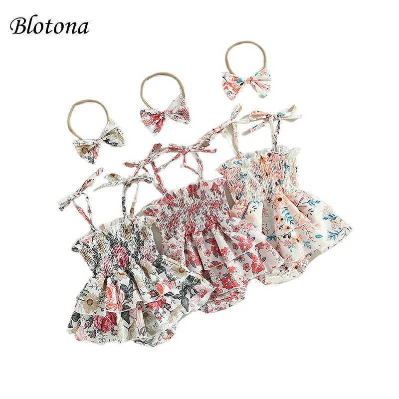 Blotona Baby Girl 2Pcs Summer Outfits, Sleeveless Strap Floral Romper Dress with Headband Set 0-18Months
Blotona Baby Girl 2Pcs Summer Outfits, Sleeveless Strap Floral Romper Dress with Headband Set 0-18Months
