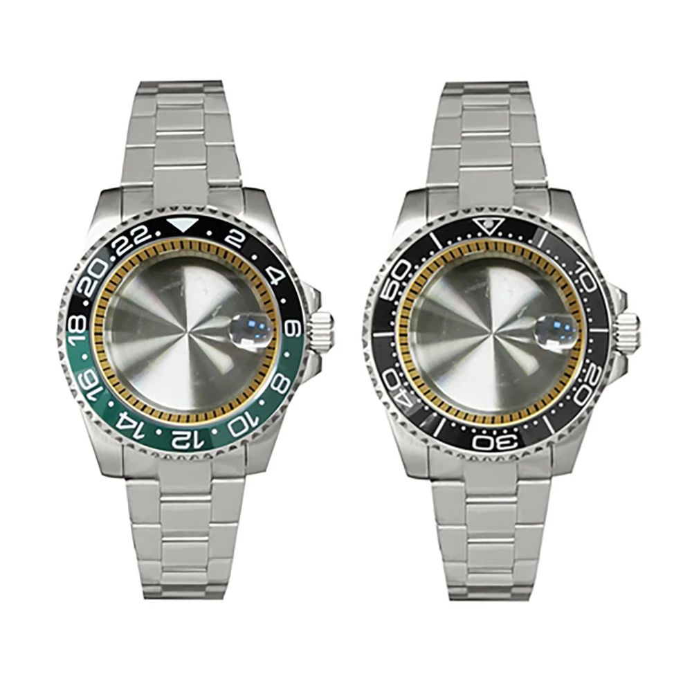40MM NH35 Case + Strap Stainless Steel Solid Bottom Cover Yellow Inner Shadow Ring Watch Case Bracelet for NH35/NH36 Movement
40MM NH35 Case + Strap Stainless Steel Solid Bottom Cover Yellow Inner Shadow Ring Watch Case Bracelet for NH35/NH36 Movement