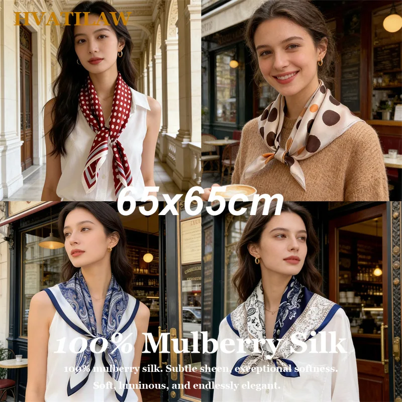 New 100% Mulberry Silk Scarf 65x65cm Small Square Silk Neckerchief for Women Luxury Designer Print Silk Neck Scarf Hair Bandana
New 100% Mulberry Silk Scarf 65x65cm Small Square Silk Neckerchief for Women Luxury Designer Print Silk Neck Scarf Hair Bandana