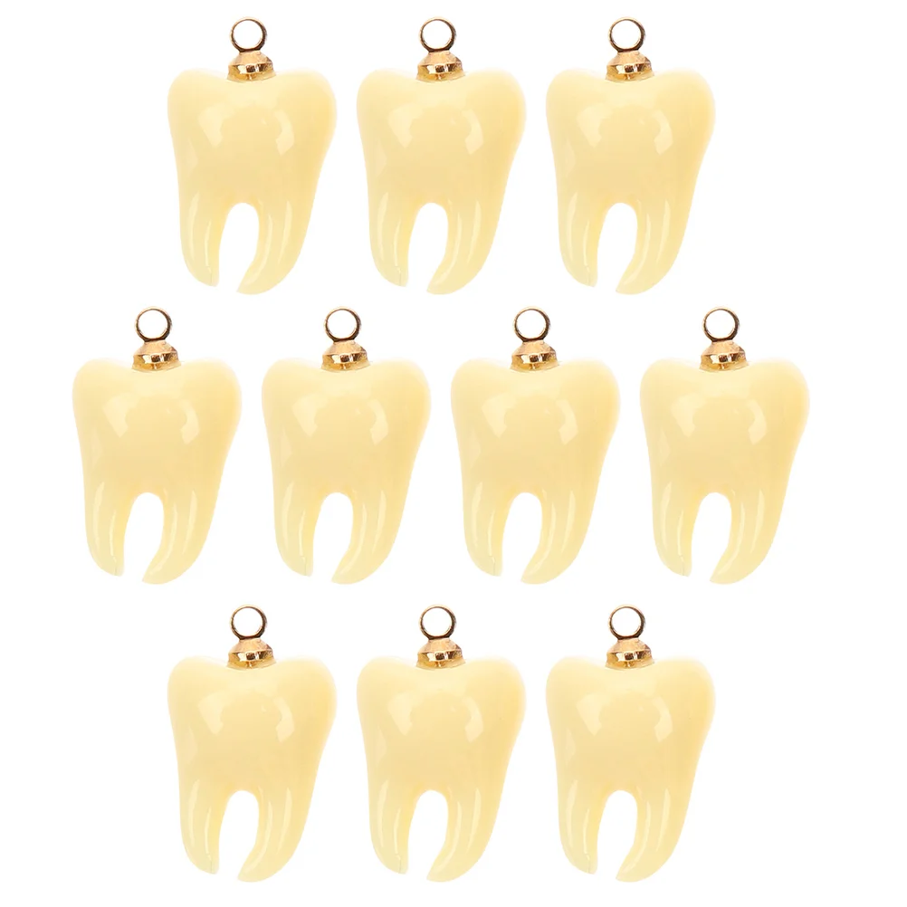 10 Pcs Crafts Tooth Shape Pendant Gold Filled Earrings Resin False Teeth Mini Charms
10 Pcs Crafts Tooth Shape Pendant Gold Filled Earrings Resin False Teeth Mini Charms