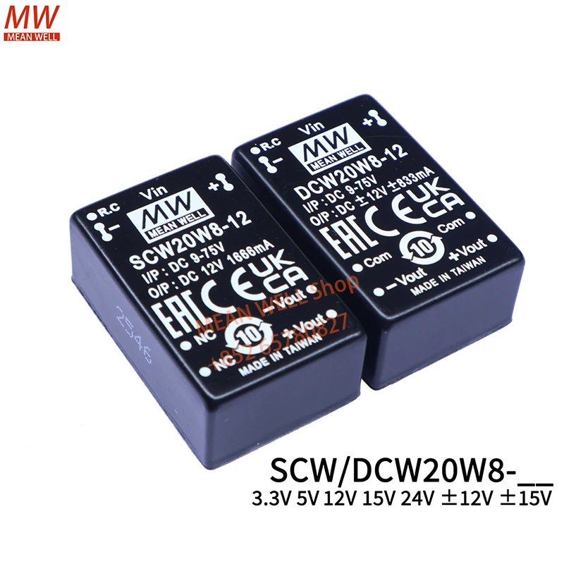 Блок питания MEAN WELL SCW20W8-03 SCW20W8-05 DCW20W8-12 15 SCW20W8-24, регулируемый преобразователь постоянного тока
Блок питания MEAN WELL SCW20W8-03 SCW20W8-05 DCW20W8-12 15 SCW20W8-24, регулируемый преобразователь постоянного тока
