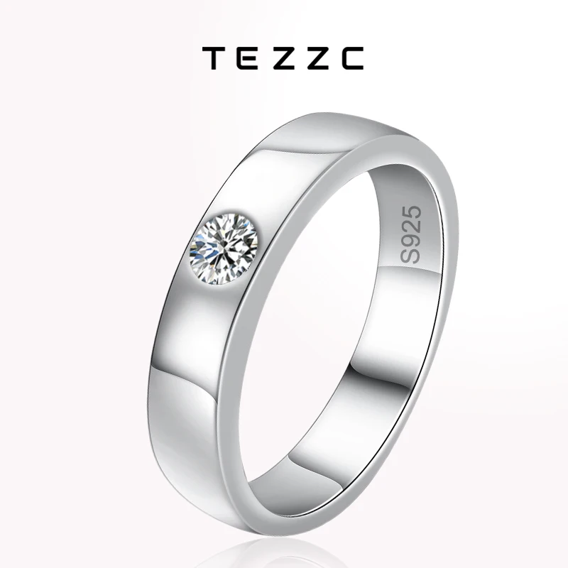 Tezzc S925 Silver Women Men's Ring 3mm Moissanite Diamond Ring Couple Wedding Engagement Simple Ring With Certificates Jewelry
Tezzc S925 Silver Women Men's Ring 3mm Moissanite Diamond Ring Couple Wedding Engagement Simple Ring With Certificates Jewelry
