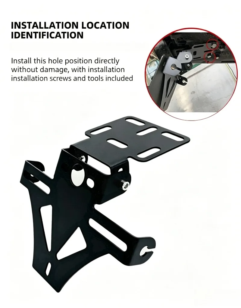 Motorcycle Black Adjustable Angle License Plate Frame Holder Bracket with Fender Removal for Honda Kawasaki Suzuki
Motorcycle Black Adjustable Angle License Plate Frame Holder Bracket with Fender Removal for Honda Kawasaki Suzuki