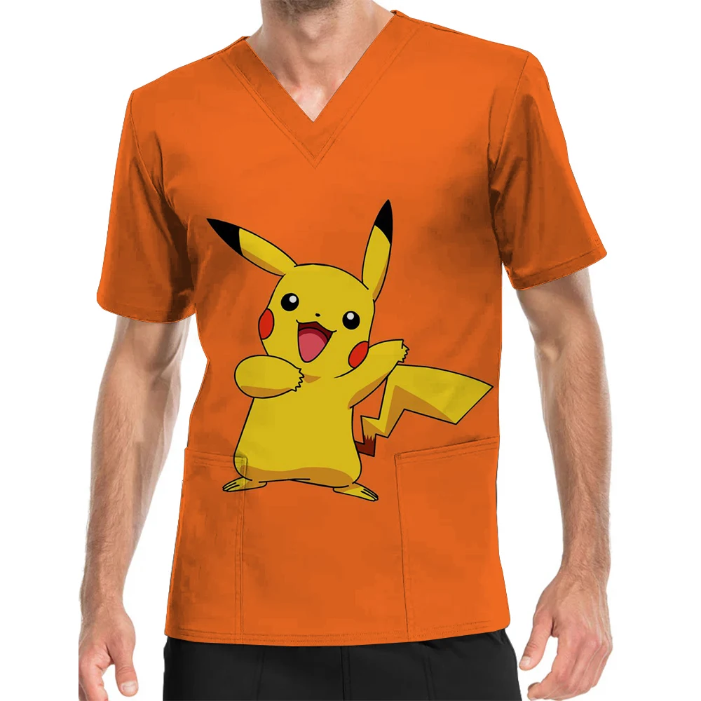 V-Neck Print Scrub Top Pikachu print work clothes nursing hospital beauty salon dental nursing clothes men's short-sleeved
V-Neck Print Scrub Top Pikachu print work clothes nursing hospital beauty salon dental nursing clothes men's short-sleeved