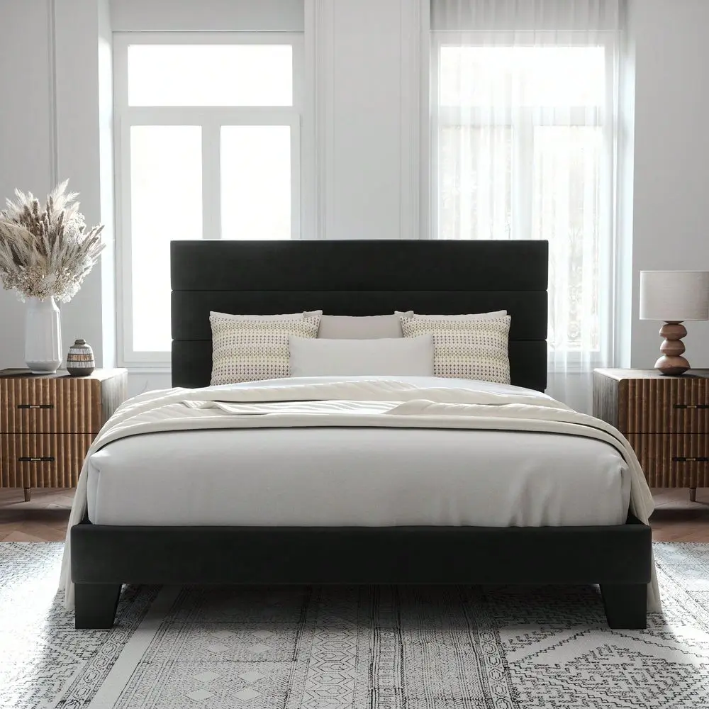 Кровать-платформа Allewie Twin Full Queen King Size с бархатным мягким изголовьем и деревянными ламелями, полностью обтянутая тканью
Кровать-платформа Allewie Twin Full Queen King Size с бархатным мягким изголовьем и деревянными ламелями, полностью обтянутая тканью